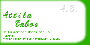 attila babos business card